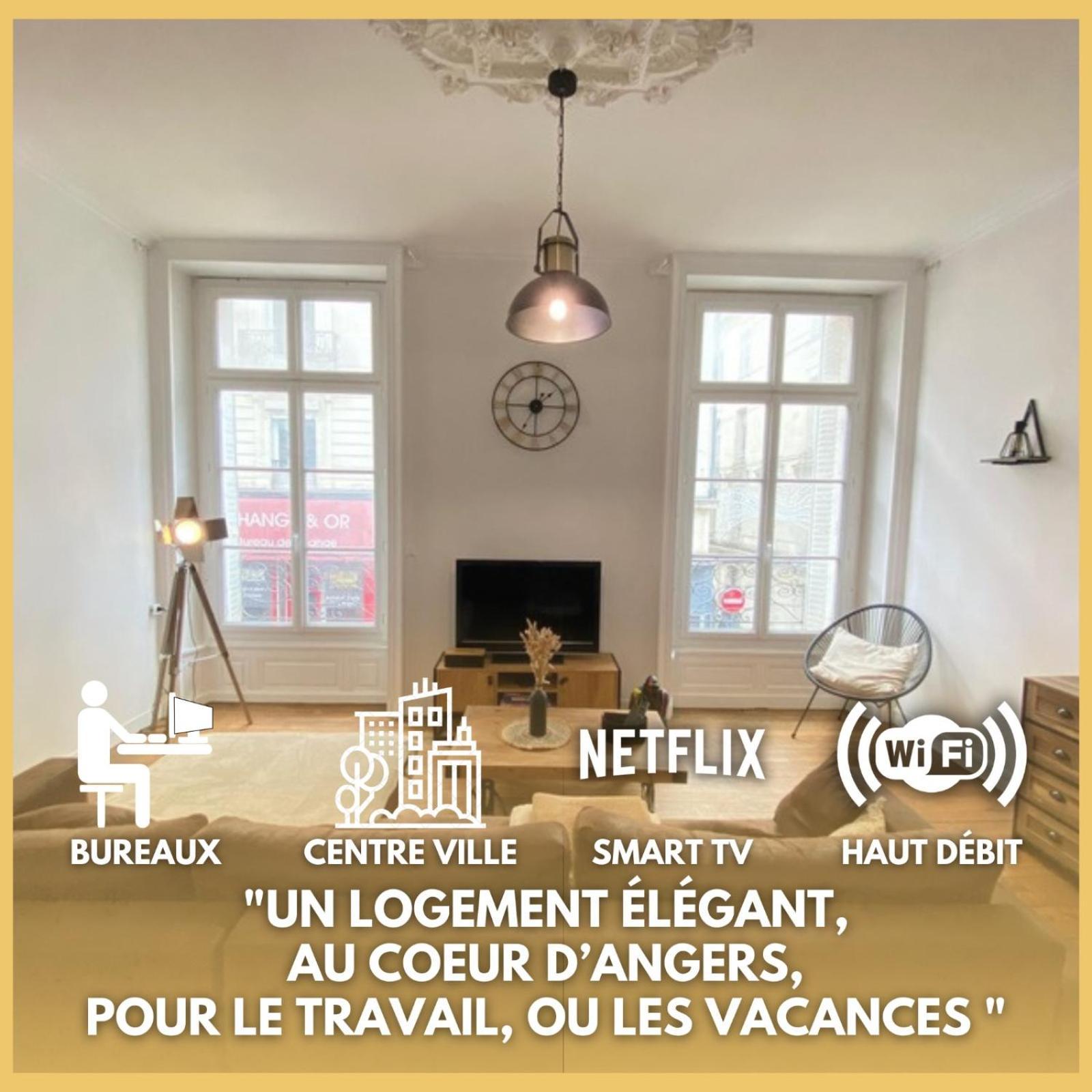 L'Appartement Privilege - 4 Chambres - Coeur D'Angers, Spacieux Et Elegant Luaran gambar